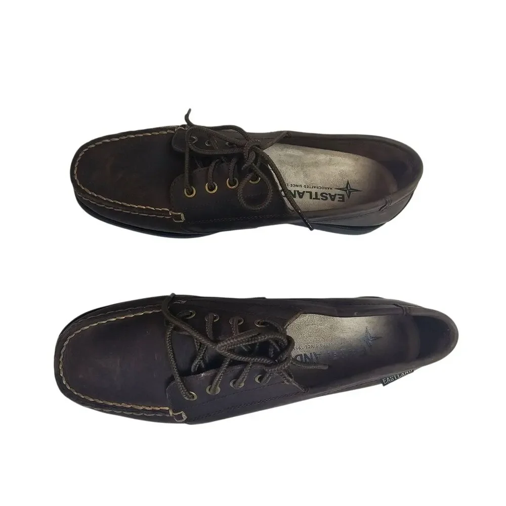 New Eastland Falmouth Womens Moc Closed Toe Oxford Shoes Bomber Brown 10
